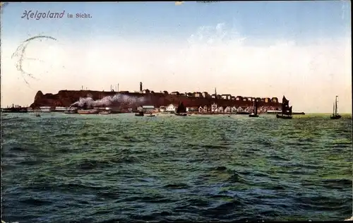 Ak Helgoland in Schleswig Holstein, Insel in Sicht