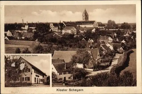 Ak Scheyern in Oberbayern, Kloster, Gesamtansicht, Geschäft v. Aug. Hefels