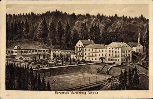 Ak Wartenberg Oberbayern, Kuranstalt, Tennisplatz
