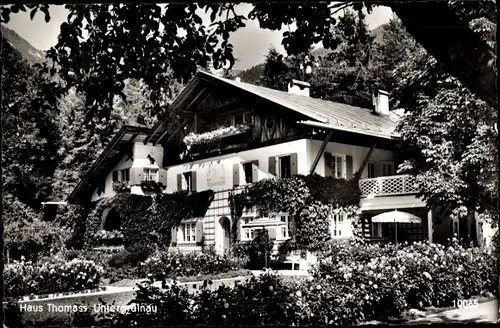 Ak Untergrainau Grainau im Kreis Garmisch Partenkirchen, Gasthof Thomass, früher Haus Hirth