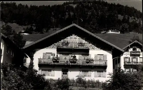 Foto Ak Wallgau Oberbayern, Blick auf Haus