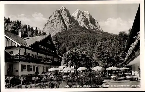 Ak Hammersbach Grainau im Kreis Garmisch Partenkirchen, Hotel Höllentalklamm