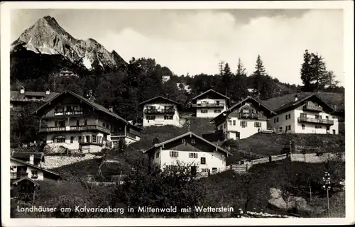 Ak Mittenwald in Oberbayern, Landhäuschen am Kalvarienberg