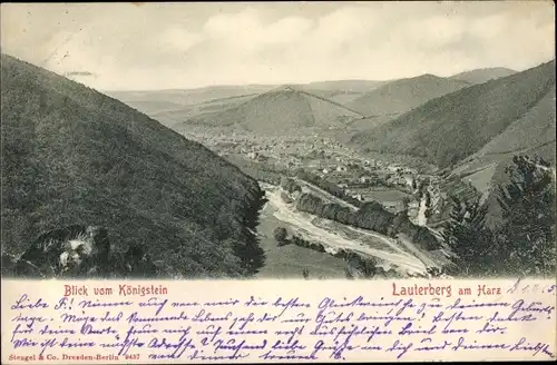 Ak Bad Lauterberg im Harz, Blick vom Königstein