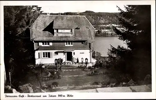 Ak Titisee Neustadt im Breisgau Hochschwarzwald, Terrassen Cafe am Titisee