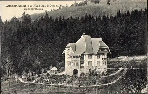 Ak Kandern im Schwarzwald Baden, Luisenheim, Direktorwohnung