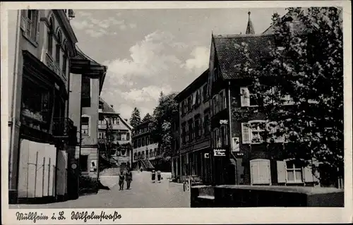 Ak Müllheim in Baden Markgräflerland, Wilhelmstraße