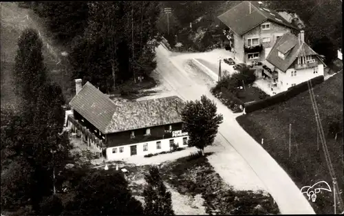 Ak Belchen Aitern in Baden Württemberg, Cafe Pension Schwarzwaldstube, Fliegeraufnahme