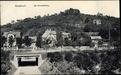 Ak Hersbruck in Mittelfranken, Michaelsberg, Blick auf den Ort