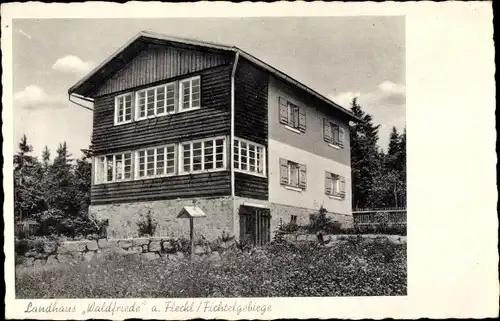 Ak Fleckl im Fichtelgebirge Warmensteinach Oberfranken, Landhaus Waldfriede