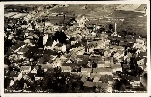 Ak Thiersheim Bayern, Fliegeraufnahme