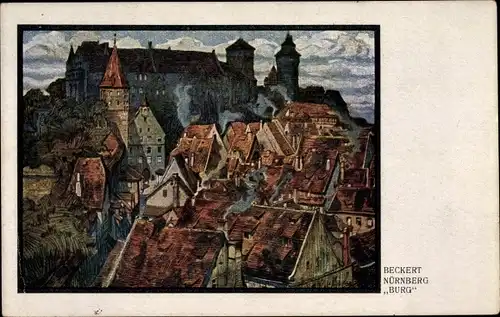 Künstler Ak Beckert, Nürnberg in Mittelfranken, Burg
