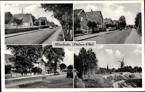 Ak Warstade Hemmoor in Niedersachsen, Mühle, Ort, Straße