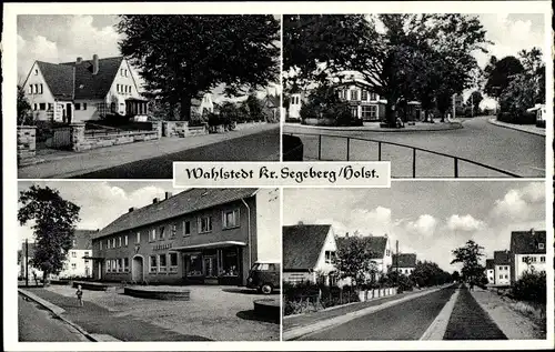 Ak Wahlstedt Kreis Segeberg, Ort, Straße, Volksbank