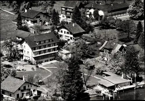 Ak Hergiswil Kt Luzern, Hotel Friedheim am Vierwaldstättersee
