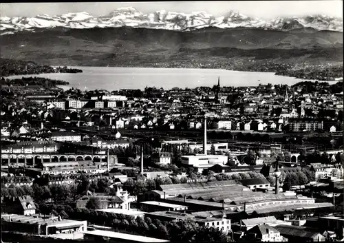 Ak Zürich Stadt Schweiz, Zürich von der Waid gesehen