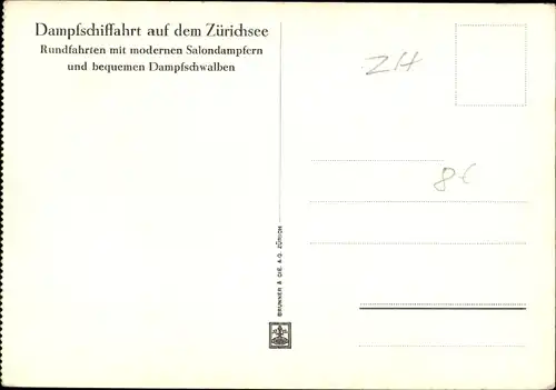 Künstler Ak Zürich Stadt Schweiz, Dampfschifffahrt auf dem Zürichsee, Limmat, Drusberg, Böser Faulen