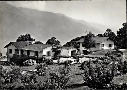 Ak Monte Ceneri Kanton Tessin, Casa Scampola, Blick auf den Ort, Häuser