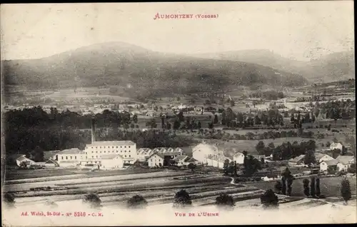 Ak Aumontzey Vosges, Vue de l'Usine