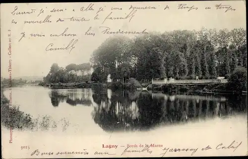 Ak Lagny Seine et Marne, Bords de la Marne