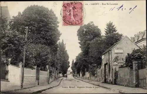 Ak Lagny Seine et Marne, Rue Saint Laurent