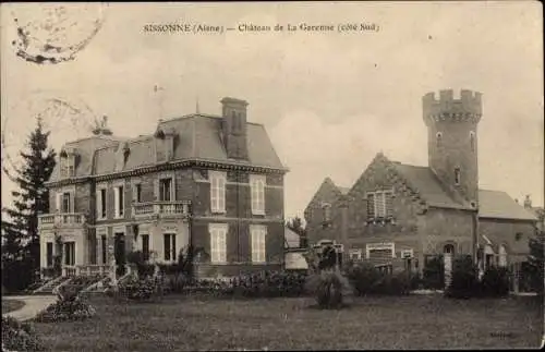 Ak Sissonne Aisne, Chateau de la Garenne