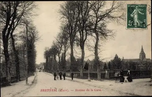Ak Breteuil Eure, Avenue de la Gare