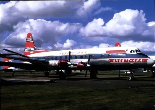 Ak Australisches Passagierflugzeug, Ansett ANA, Lockheed L 188 Electra, VH RMK