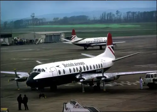 Ak Britisches Passagierflugzeug, British Airways, Vickers Viscount VC 814, G BAPE