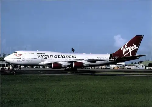 Ak Amerikanisches Passagierflugzeug, Virgin Atlantic, Boeing B747 443, G VLIP