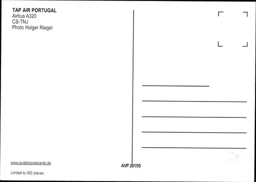 Ak Portugiesisches Passagierflugzeug, Tap Air Portugal, Airbus A320, CS TNJ