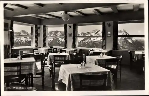 Ak Wankhaus Garmisch Partenkirchen, Restaurant, Berge