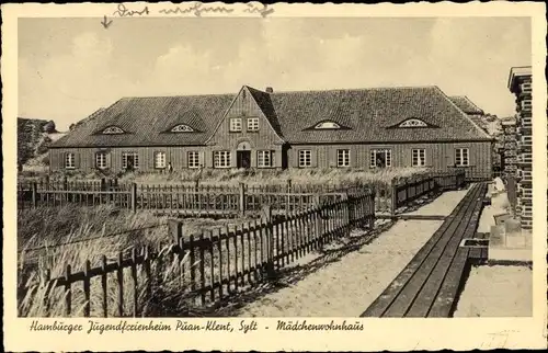 Ak Insel Sylt in Nordfriesland, Hamburger Jugendferienheim Puan Klent, Mädchenwohnhaus