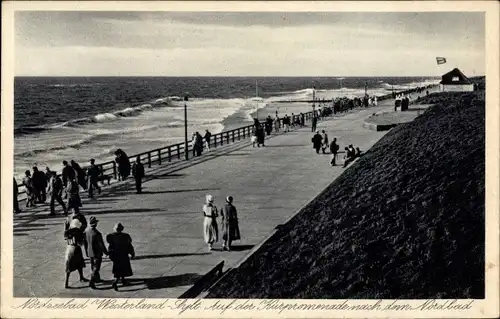 Ak Westerland auf Sylt, Kurpromenade, Nordbad