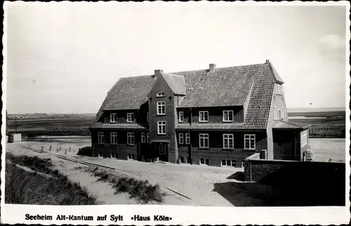 Ak Rantum auf Sylt, Haus Köln, Schmalspurstrecke