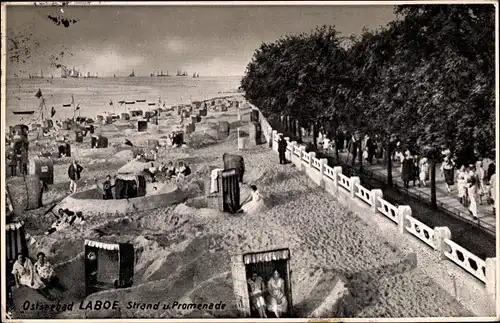 Ak Ostseebad Laboe, Strandpromenade