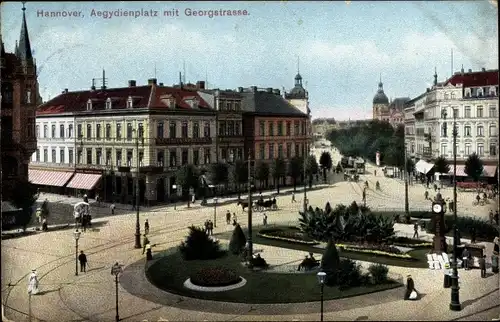 Ak Hannover in Niedersachsen, Aegydienplatz, Georgstraße