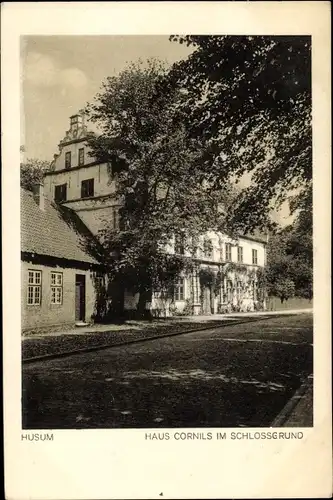 Ak Husum in Nordfriesland, Haus Cornils im Schlossgrund