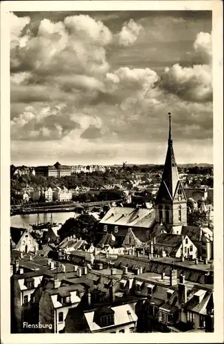 Ak Flensburg in Schleswig Holstein, Teilansicht der Stadt