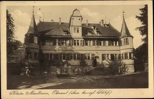 Ak Maulbronn im Schwarzwald, Kloster, Oberamt, ehem. herzogl. Schloss