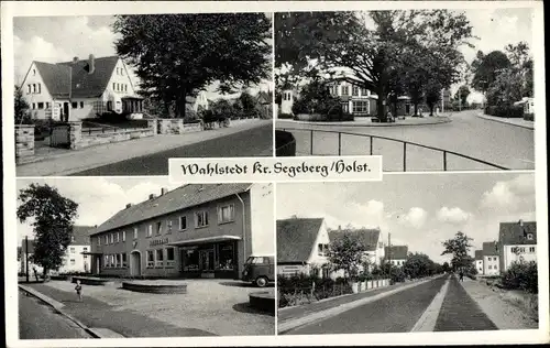 Ak Wahlstedt Kreis Segeberg, Volskbank, Ortsmitte, Straße