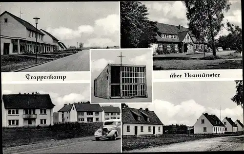 Ak Trappenkamp im Kreis Segeberg, Kirche, Ortsansichten