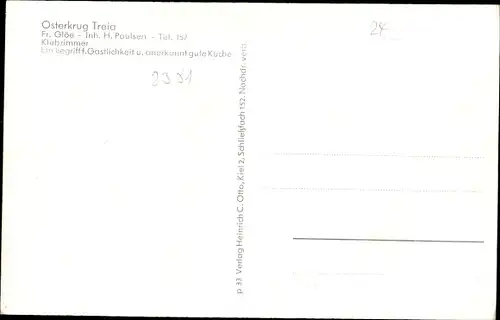 Ak Treia an der Treene, Kirche, Straßenpartie, Ortspartie