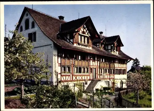 Ak Wädenswil Kanton Zürich, Riegelbau