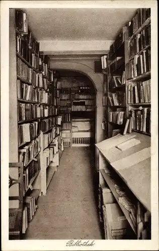 Ak Weimar in Thüringen, Goethe Nationalmuseum, Bibliothek, Innenansicht