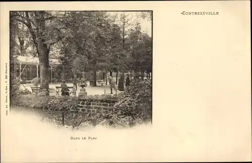 Ak Contrexéville Vosges, Dans le Parc