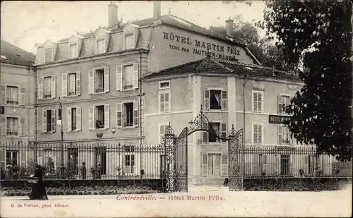 Ak Contrexéville Vosges, Hotel Martin Felix