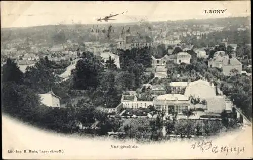 Ak Lagny Seine et Marne, Vue generale