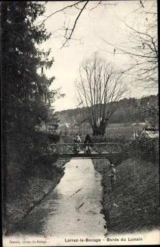 Ak Lorrez le Bocage Seine et Marne, Bords du Lunain