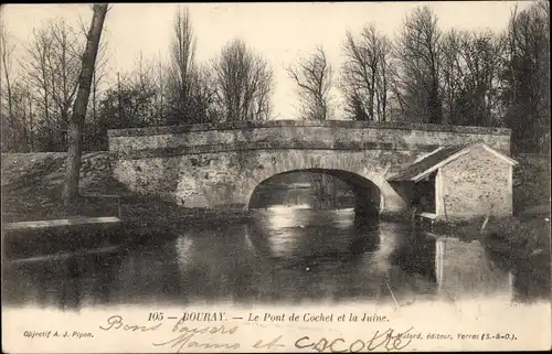 Ak Bouray Essonne, Le Pont de Cochet, La Juine